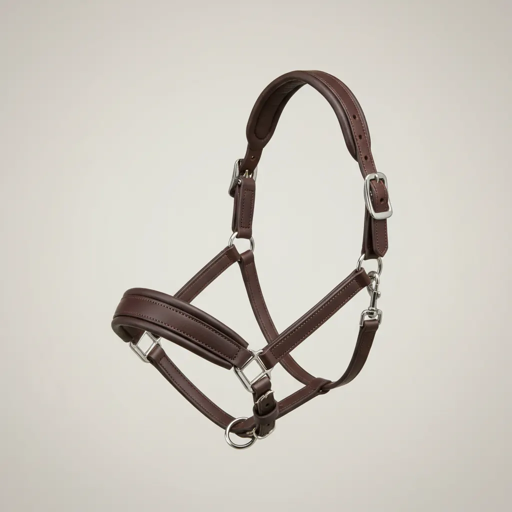 Padded Leather Halter